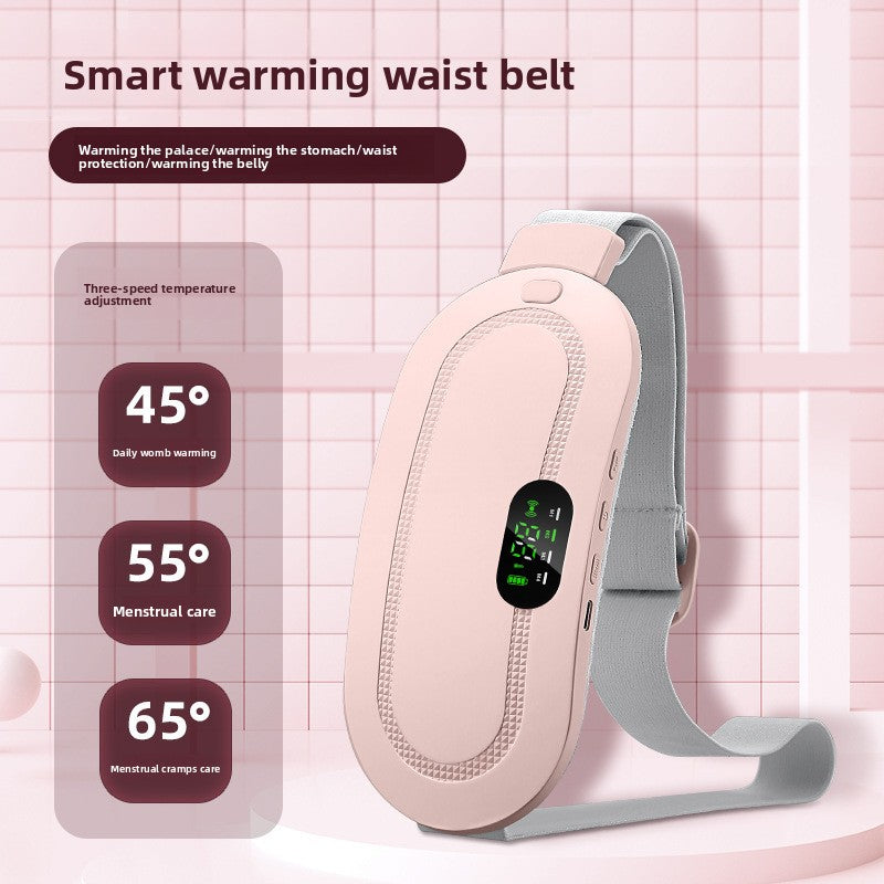 Heating and warming uterine vibration massage device